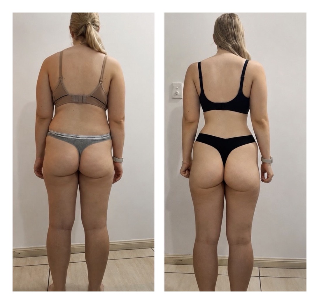 Lose weight — before and after coaching transformation